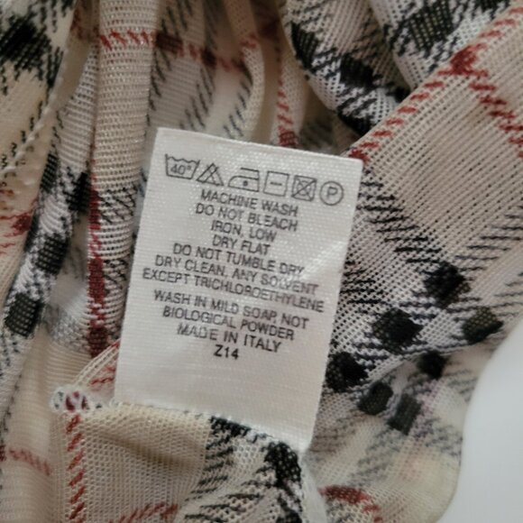 BURBERRY LONDON Vintage Nova Check Sheer Cropped Tank Top - Size: S - Picture 5 of 10